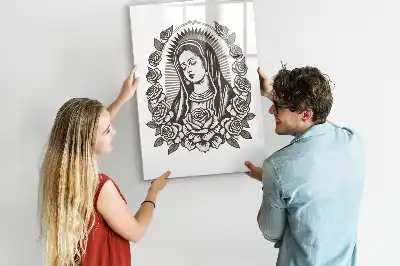 Magnetisch glazen memobord met afbeelding van Onze-Lieve-Vrouw van Guadalupe