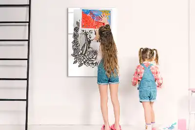 Magnetisch glazen memobord met afbeelding van Onze-Lieve-Vrouw van Guadalupe