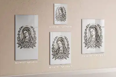 Magnetisch glazen memobord met afbeelding van Onze-Lieve-Vrouw van Guadalupe