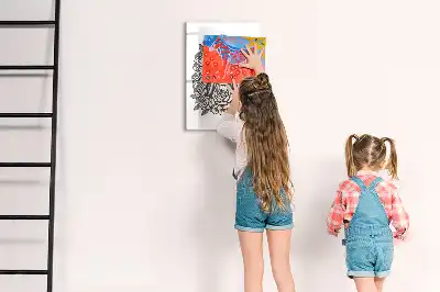 Magnetisch glazen memobord met afbeelding van Onze-Lieve-Vrouw van Guadalupe