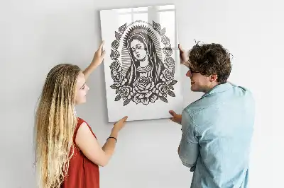 Magnetisch glazen memobord met afbeelding van Onze-Lieve-Vrouw van Guadalupe