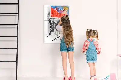 Glazen magneetbord met Jezus Christus print met decoratieve afbeelding