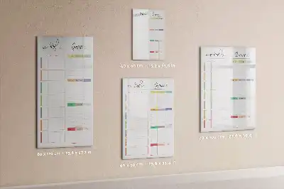Magnetisch glazen memobord voor aan de muur wekelijks maaltijdplan
