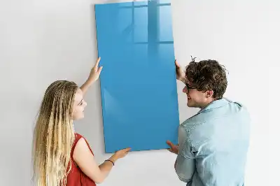 Magnetisch glazen memobord voor aan de muur lichtblauw