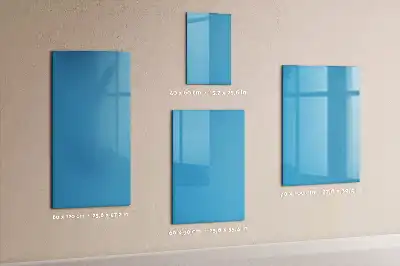 Magnetisch glazen memobord voor aan de muur lichtblauw