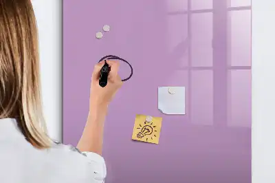 Magnetisch memobord van glas in de kleur lila