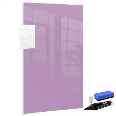 Magnetisch memobord van glas in de kleur lila