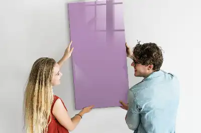 Magnetisch memobord van glas in de kleur lila