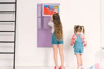Magnetisch memobord van glas in de kleur lila