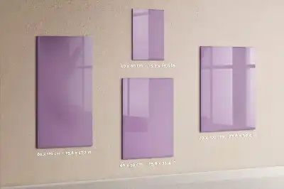 Magnetisch memobord van glas in de kleur lila
