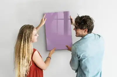 Magnetisch memobord van glas in de kleur lila