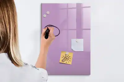 Magnetisch memobord van glas in de kleur lila