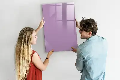 Magnetisch memobord van glas in de kleur lila
