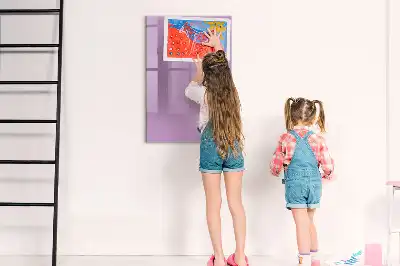 Magnetisch memobord van glas in de kleur lila