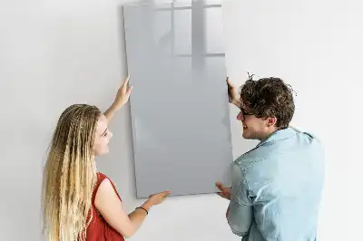 Glazen magneetbord met decoratieve print lichtgrijs