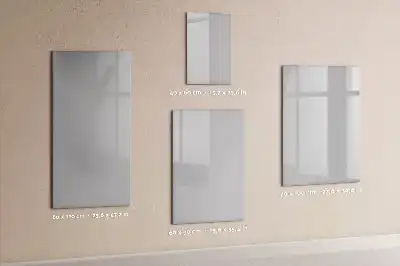 Glazen magneetbord met decoratieve print lichtgrijs