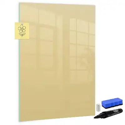 Glazen magneetbord met decoratieve print crème