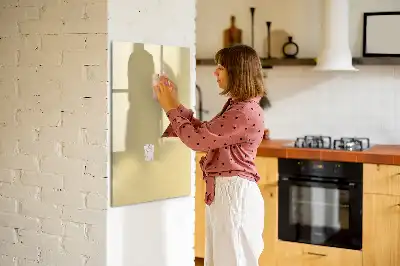 Glazen magneetbord met decoratieve print crème