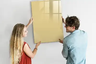Glazen magneetbord met decoratieve print crème