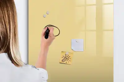 Glazen magneetbord met decoratieve print crème