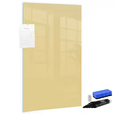 Glazen magneetbord met decoratieve print crème