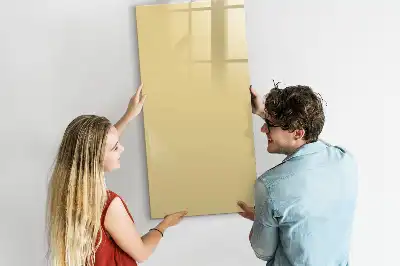 Glazen magneetbord met decoratieve print crème