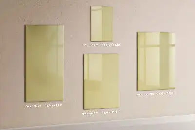 Glazen magneetbord met decoratieve print crème