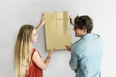 Glazen magneetbord met decoratieve print crème