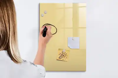 Glazen magneetbord met decoratieve print crème