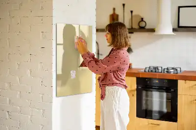 Glazen magneetbord met decoratieve print crème