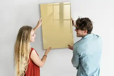Glazen magneetbord met decoratieve print crème