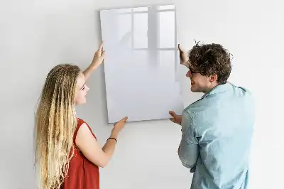 Magnetisch glazen memobord voor aan de muur in de kleur off-white