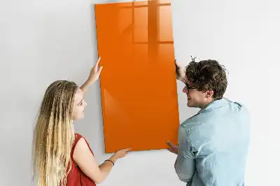 Glazen magneetbord met decoratieve print oranje