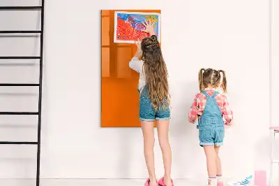 Glazen magneetbord met decoratieve print oranje