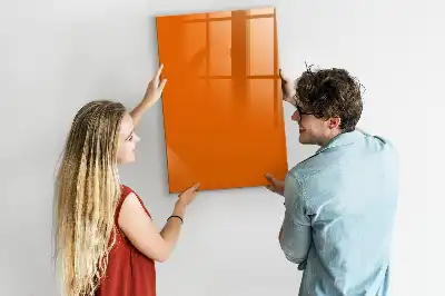 Glazen magneetbord met decoratieve print oranje