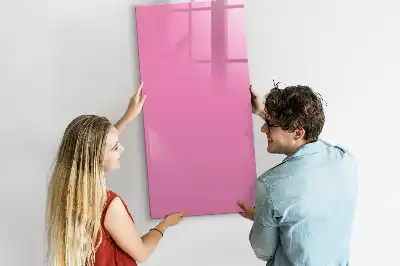 Magnetisch memobord van glas voor aan de muur in het roze