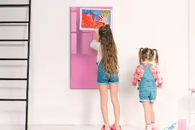 Magnetisch memobord van glas voor aan de muur in het roze