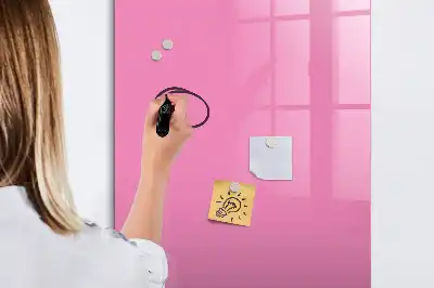 Magnetisch memobord van glas voor aan de muur in het roze