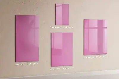 Magnetisch memobord van glas voor aan de muur in het roze