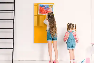 Magnetisch memobord van glas goudgeel
