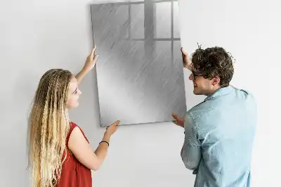 Magnetisch glazen memobord voor aan de muur in metaalglans
