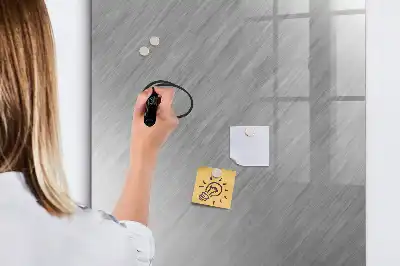 Magnetisch glazen memobord voor aan de muur in metaalglans
