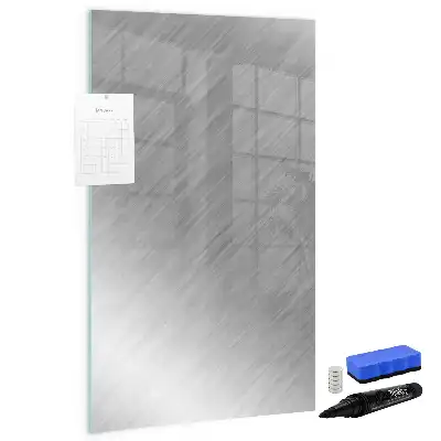Magnetisch glazen memobord voor aan de muur in metaalglans