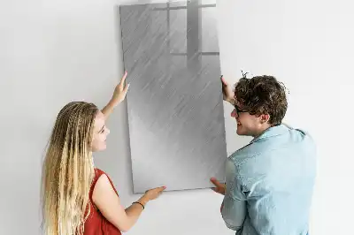 Magnetisch glazen memobord voor aan de muur in metaalglans
