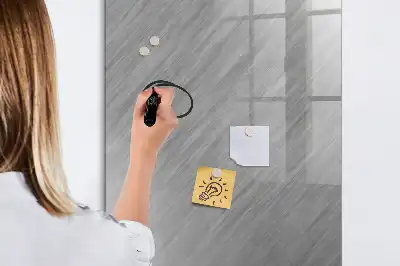 Magnetisch glazen memobord voor aan de muur in metaalglans