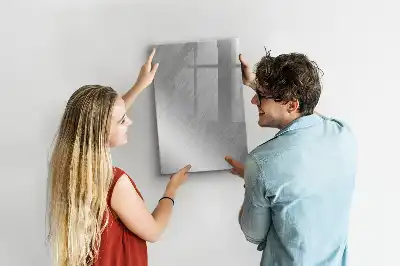 Magnetisch glazen memobord voor aan de muur in metaalglans