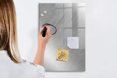 Magnetisch glazen memobord voor aan de muur in metaalglans