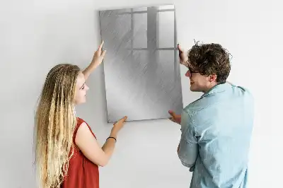 Magnetisch glazen memobord voor aan de muur in metaalglans