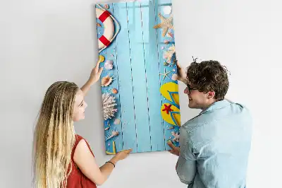 Magnetisch memobord van glas uitvoering voor strandliefhebbers
