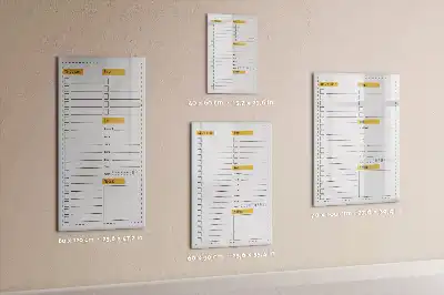Glazen magneetbord met decoratieve print to-do lijst